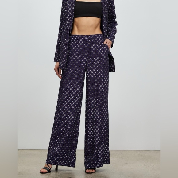 NEW Staud Park Printed Wide-Leg Pants Size 6